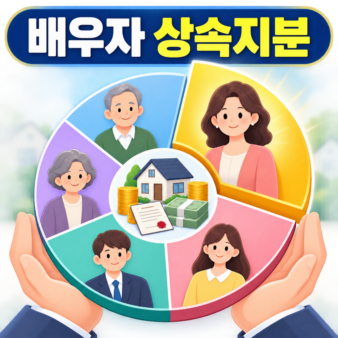 배우자 상속지분, 공동상속인 구성에 따른 계산 방법