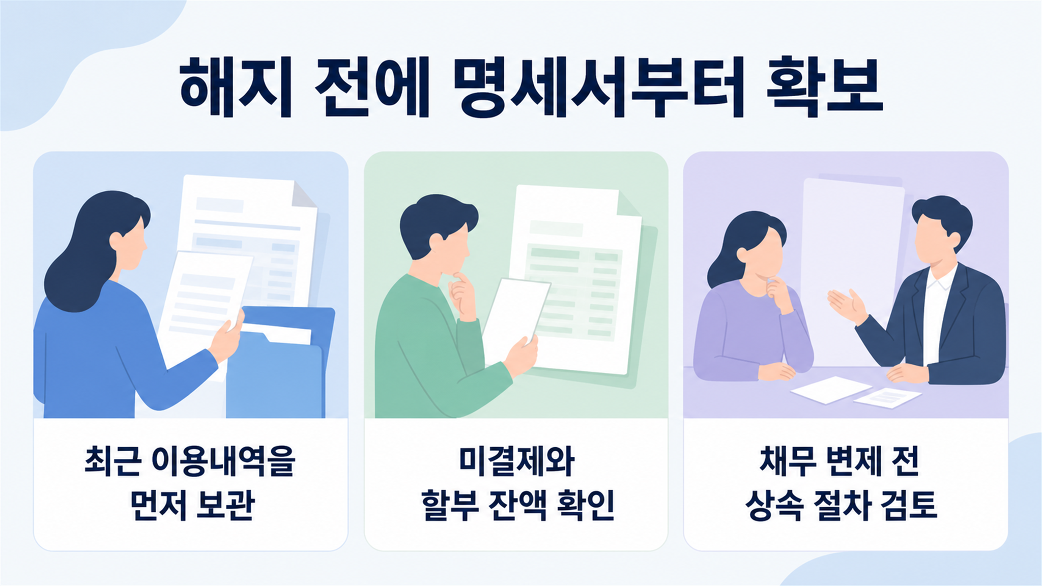 사망자 카드 해지, 결제내역 확인부터 처리하는 순서