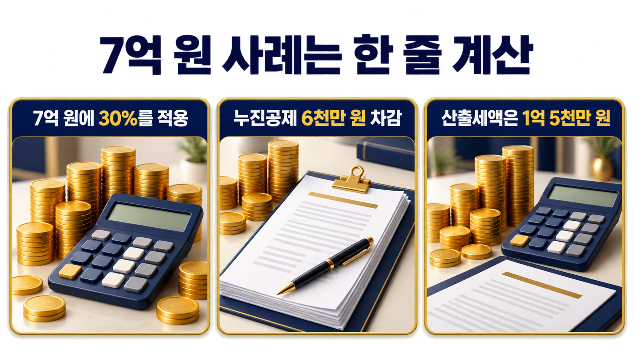 상속세 세율, 과세표준 구간과 누진공제 계산하기