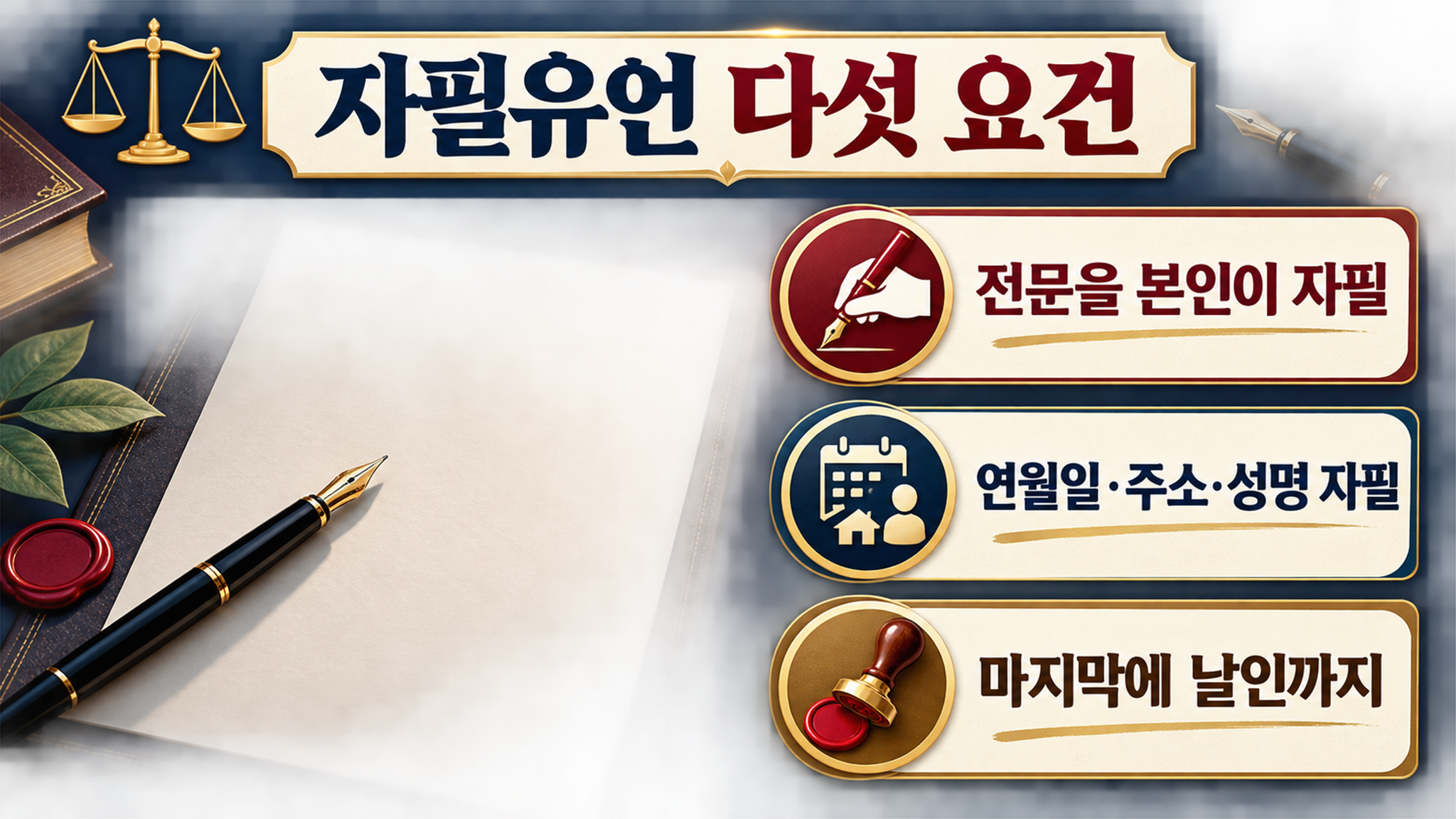 자필유언, 효력을 갖추기 위한 작성 요건 살펴보기
